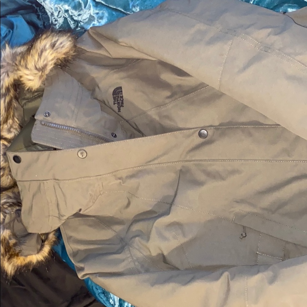 North face long warm jacket